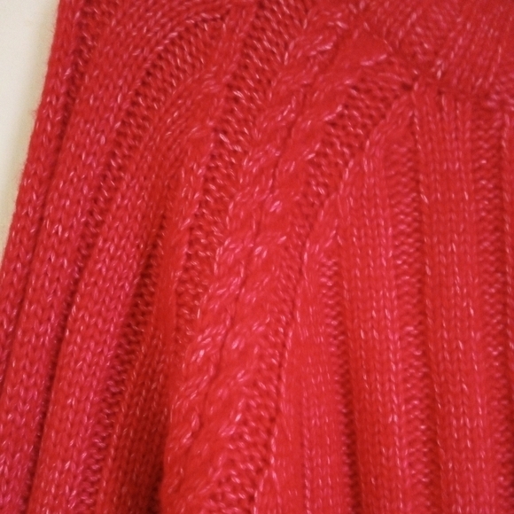 A.N.A red crew neck sweater women's size medium - Picture 5 of 6